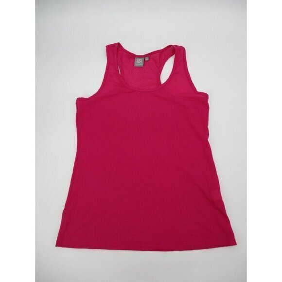 Daisy Fuentes Womens Tank Top Large Pink Fit Activewear Sleeveless Stretchy - Picture 1 of 12